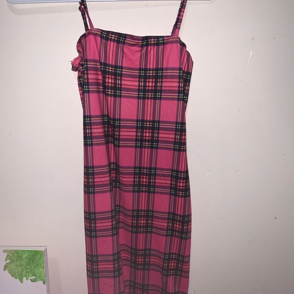 Pink Plaid AltInspo Dress - Picture 2 of 3